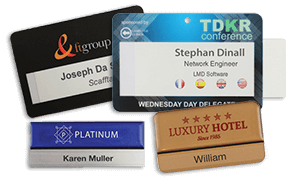 Badges nominatifs réutilisables
