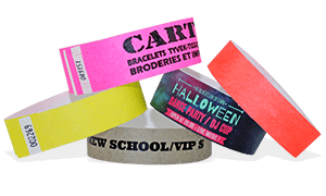Bracelets en Tyvek et en papier