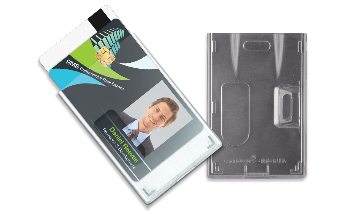 Porte badge rigide pour 2 cartes de proximité