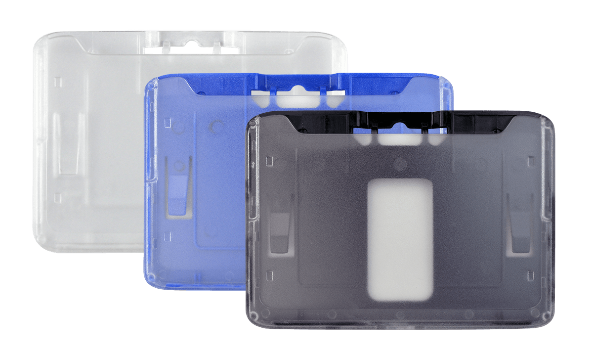 Porte-badge B-Holder horizontal pour 1 carte avec encoche pour le pouce