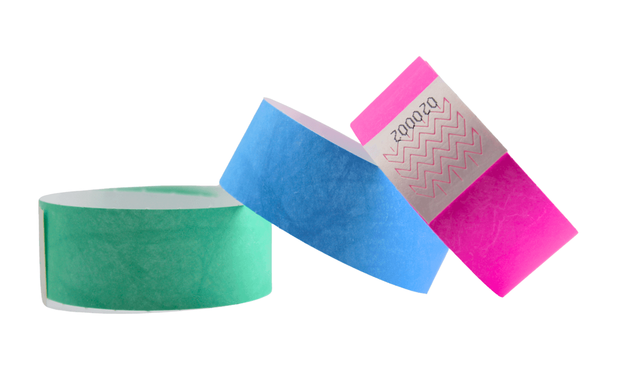 Bracelets en Tyvek Pré-numérotés 25 mm - Boite de 1000pcs