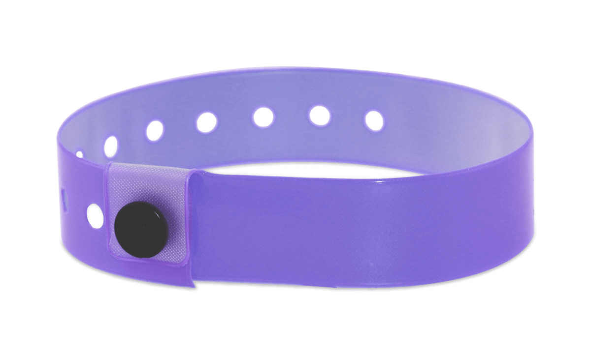 Bracelets en vinyle translucide, 19 mm, Violet, sans impression