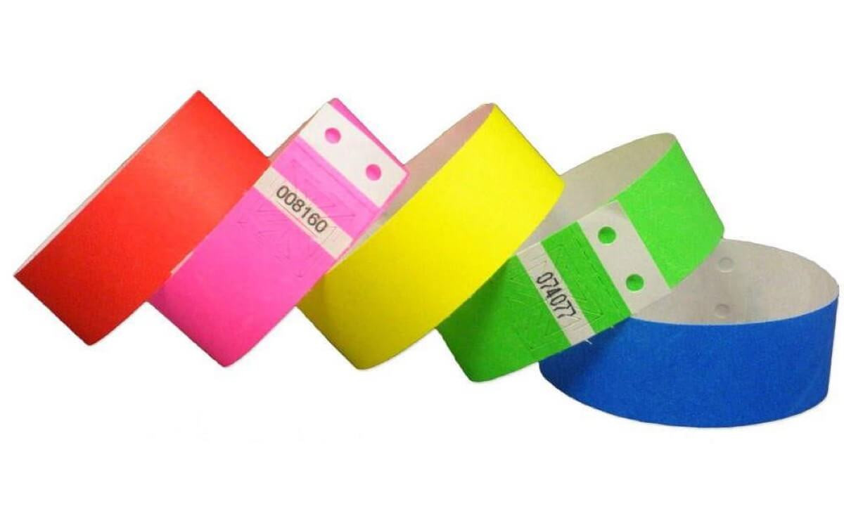 Bracelets en Tyvek neutres 25 mm - Boite de 1000pcs