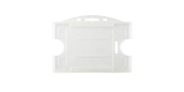 Porte-badge économique horizontal à une face pour 1 carte - transparent