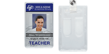 Porte-badge premium pour 2 cartes, avec encoche d’extraction pour le pouce