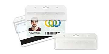 Porte-badge semi-ouvert pour carte avec bande magnétique