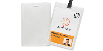 Porte-badges en vinyle pour carte de proximité - Insert max 77 x 106 mm