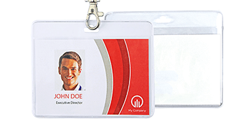 Porte-badge en vinyle - Insert max 105 x 70 mm