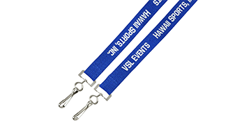 Tours de cou économiques pour évènements 15mm avec double attache - Impression une couleur