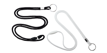 Cordons 3mm avec anneau en métal et attache de sécurité