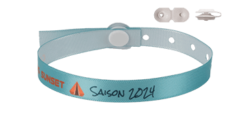 Bracelets en satin 10mm "Spécial camping" avec fermeture St Tropez
