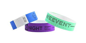 Bracelets en Tyvek personnalisés, 19 mm, impression en noir