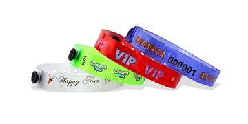 Bracelets en vinyle personnalisés translucides, 13 mm, impression en couleurs