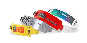 Bracelets en vinyle personnalisés, 25 mm, impression en couleurs