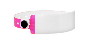 Bracelets en Vinyle 25 mm inscriptibles à la main, Rose Vif