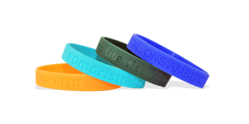 Bracelets en silicone avec gravure, taille adulte