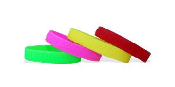 Bracelets en silicone en relief, taille ado