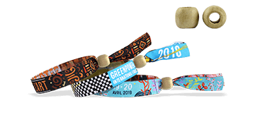 Bracelets tissés avec fermeture en bois réutilisable (Montréal)