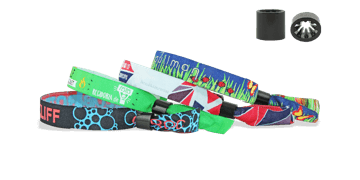 Bracelets en tissu avec fermeture coulissante en plastique (Oslo)