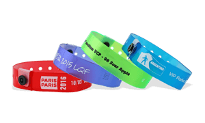 Bracelets en vinyle personnalisés translucides, 19 mm, 1 couleur d'impression